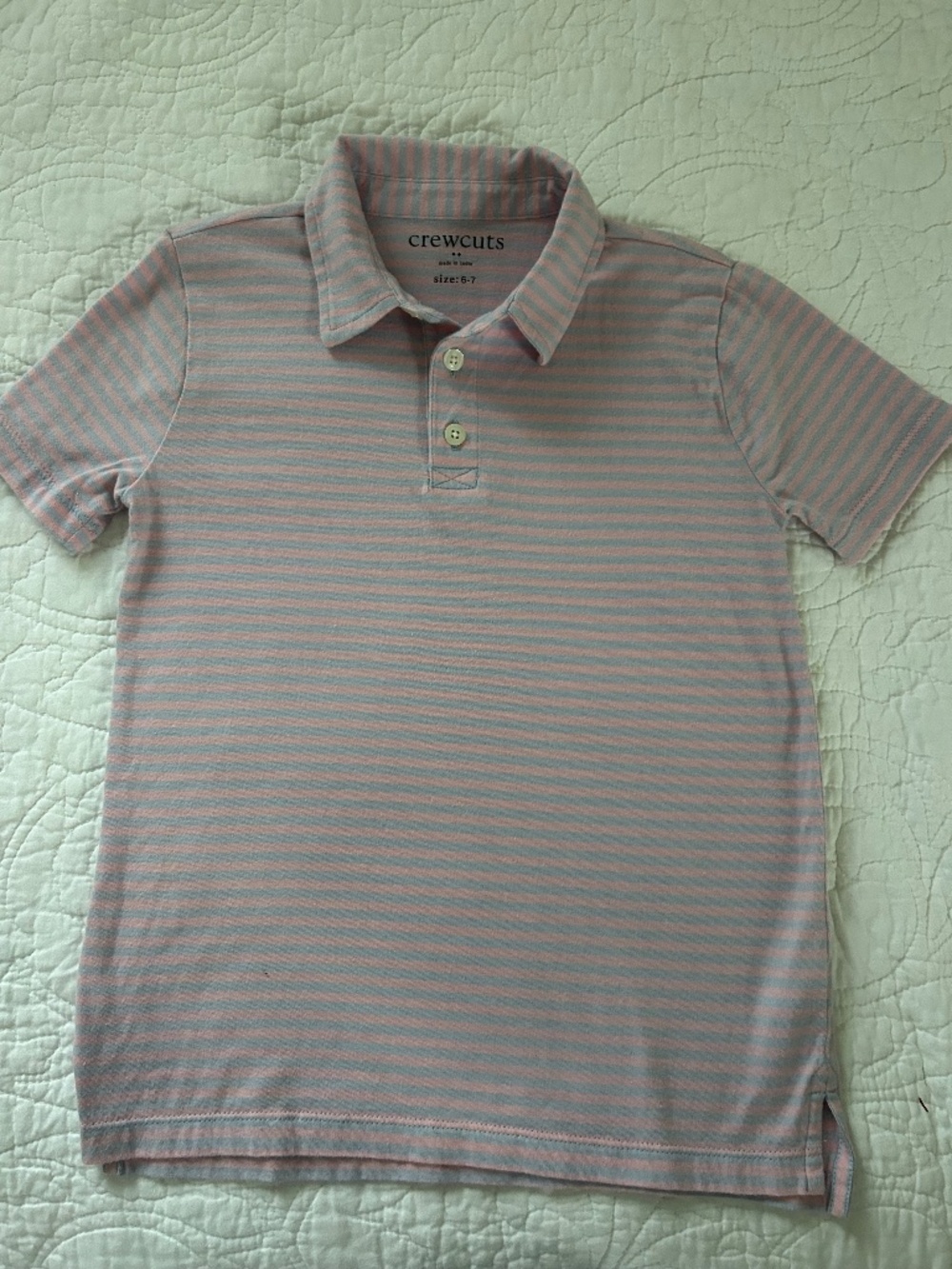 Crewcuts Boys Striped Collared T-shirt